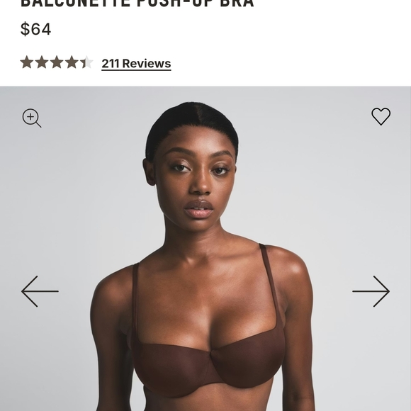 SKIMS Cocoa Balconette Push Up - Picture 2 of 3